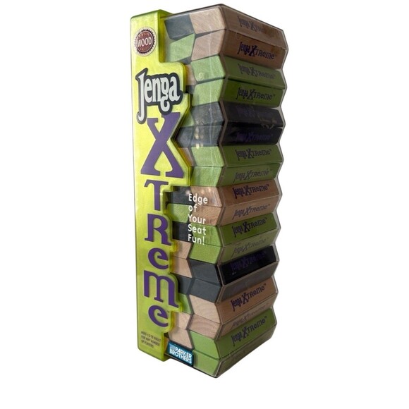 Jenga Xtreme Parker Brothers 2003 Tower Building Game Blocks Wood 51 Blocks - Picture 1 of 10